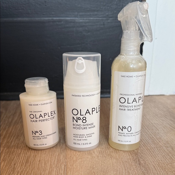 OLAPLEX Other - OLAPLEX Hair Care Trio with White and Cream Bottles